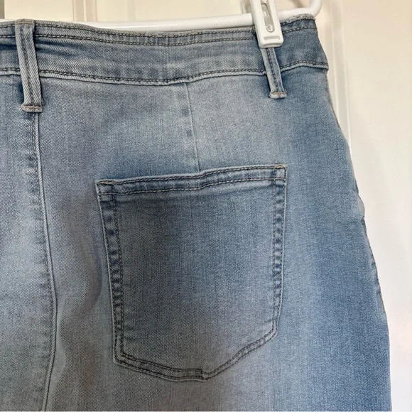 Maurices Light Blue Button-Front Denim Mini Skirt - Picture 11 of 13